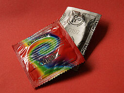 Verpackte Kondome 